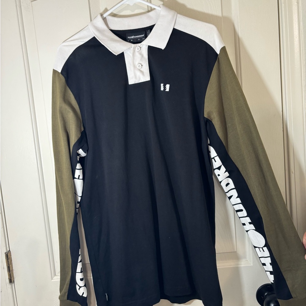 The Hundreds Black and White Polo Shirt